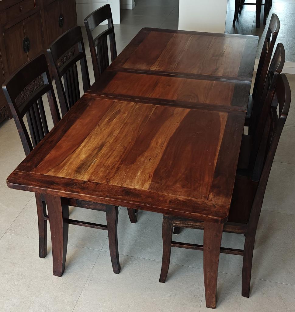 Table et 6 Chaises de Salle à Manger, Ophalen, Gebruikt, Rustique italien, 6 tot 8 stoelen
