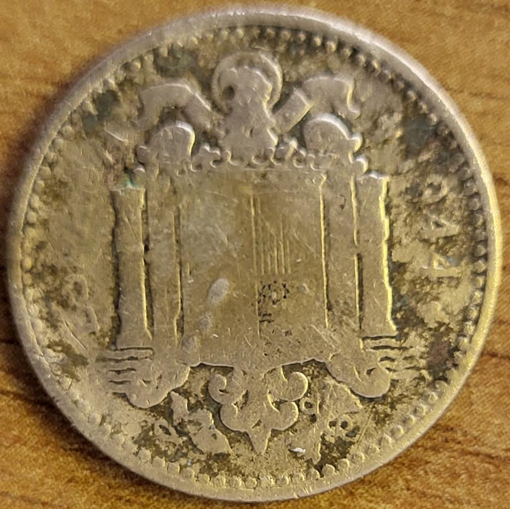 ESPAGNE 1 peseta 1944 KM#767 BEAU, Ophalen of Verzenden, Overige landen, Losse munt