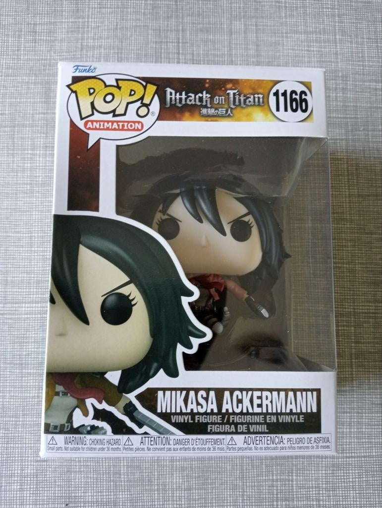Funko pop Attack on Titan #1166 Mikasa nieuwstaat, Ophalen of Verzenden, Nieuw