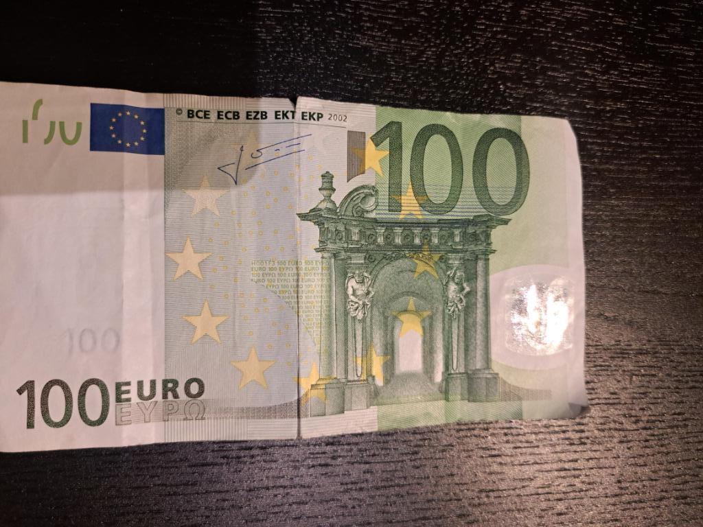 2002 Finland 100 euro oude serie Trichet code H001, Postzegels en Munten, Verzenden, Finland, 100 euro, Los biljet