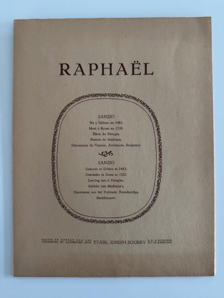 Kleurprenten SOUBRY - Map Nr 15 RAPHAEL, Ophalen of Verzenden, 1960 tot 1980, Zo goed als nieuw, Prent