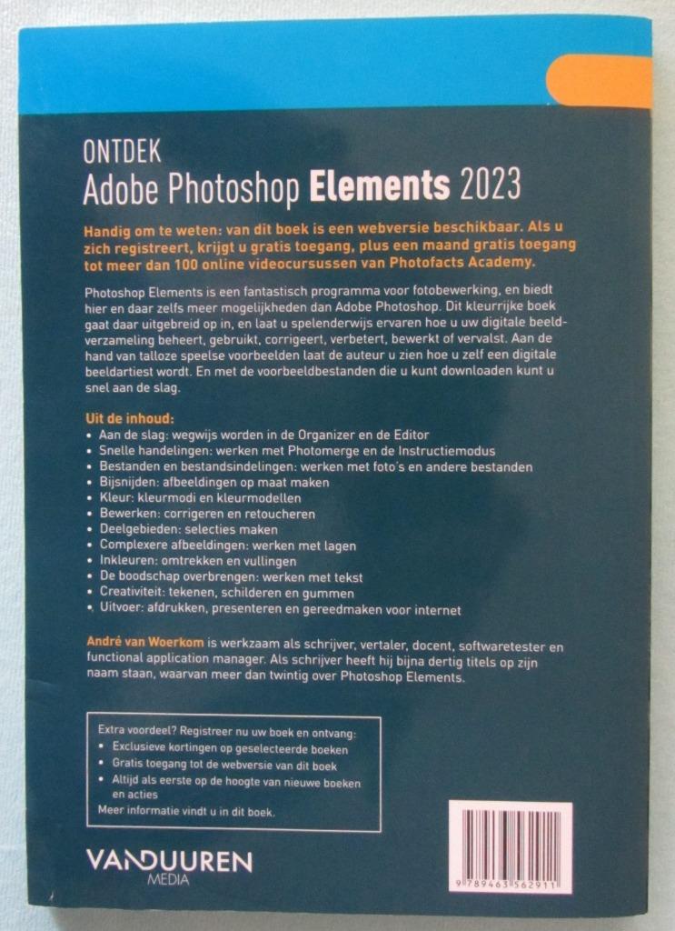Adobe Photoshop Elements 2023, Enlèvement ou Envoi, Andre Van Woerkom, Utilisé, Autres sujets/thèmes