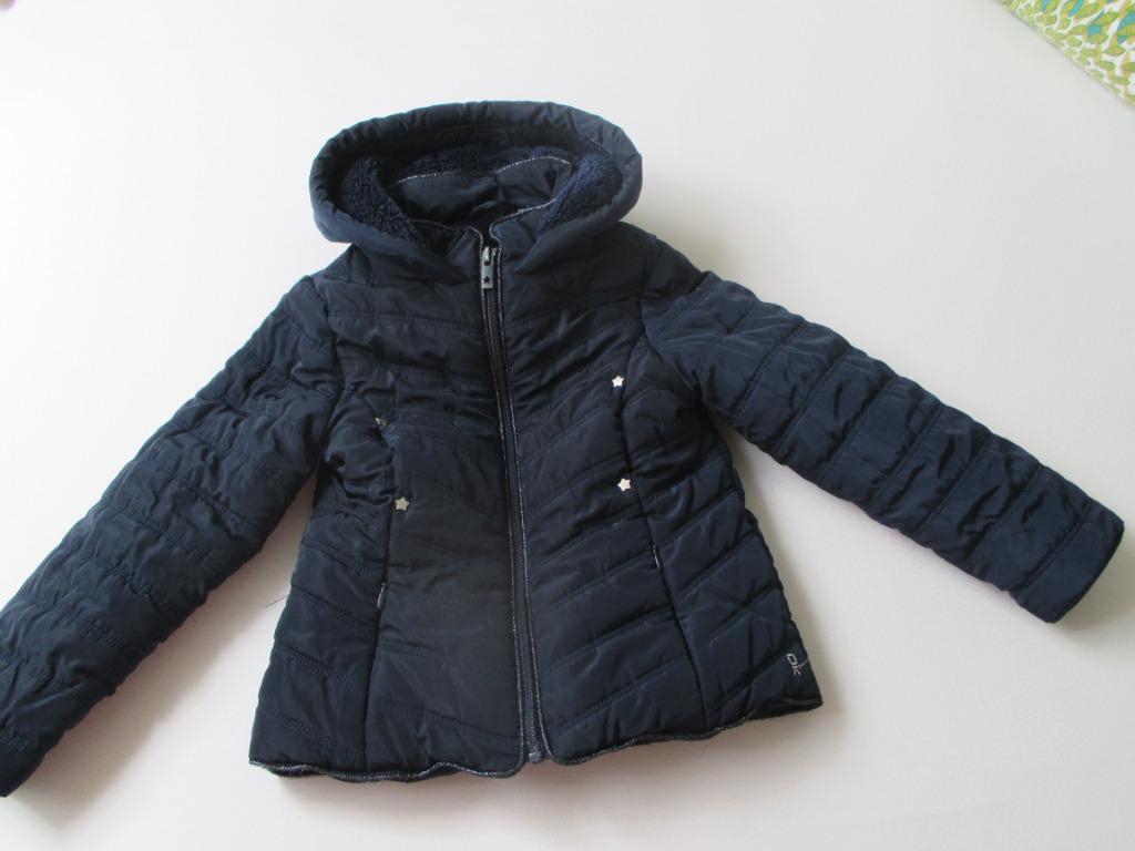 Blauwe winterjas maat 110 (5 jaar), Kinderen en Baby's, Kinderkleding | Maat 110, Gebruikt, Meisje, JBC, Ophalen of Verzenden