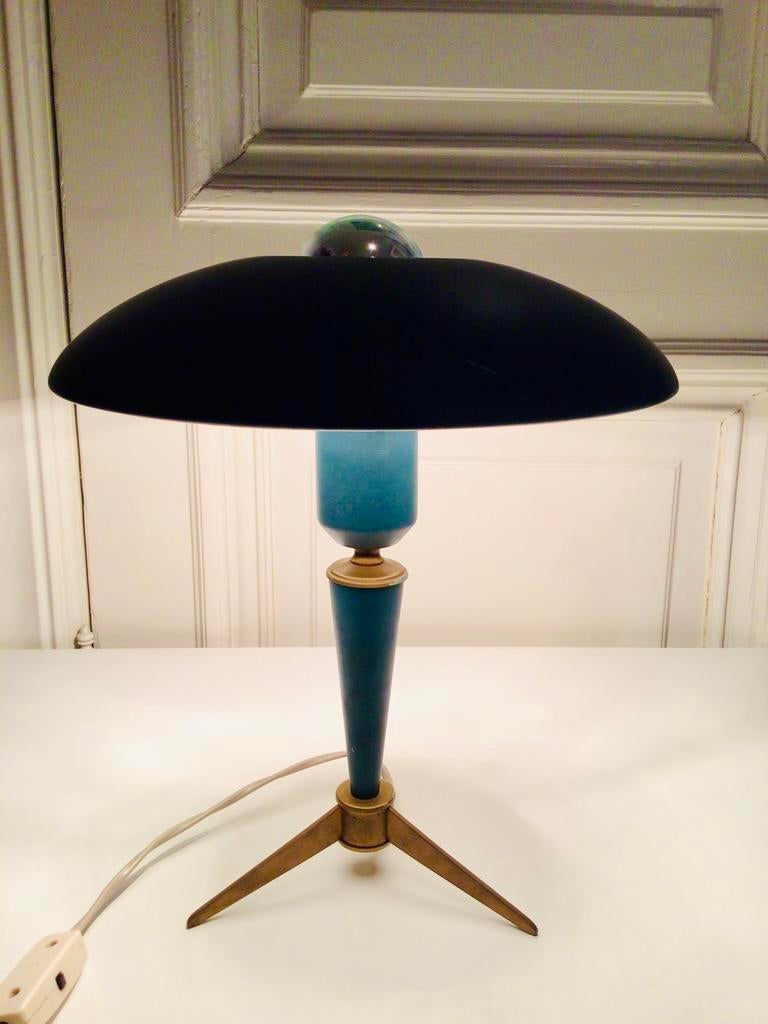 Vintage Louis Kalff tafellamp, Ophalen of Verzenden, Zo goed als nieuw