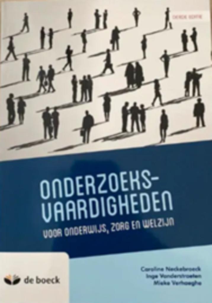 onderzoeksvaardigheden voor onderwijs, zorg en welzijn, Boeken, Studieboeken en Cursussen, Ophalen of Verzenden