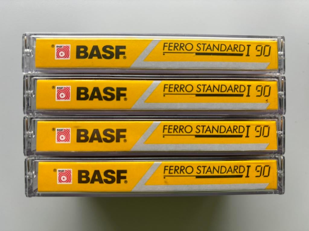 BASF Ferro Standaard I - 90 min - 4 stuks, Enlèvement ou Envoi, Neuf, dans son emballage, 2 à 25 cassettes audio, Vierge