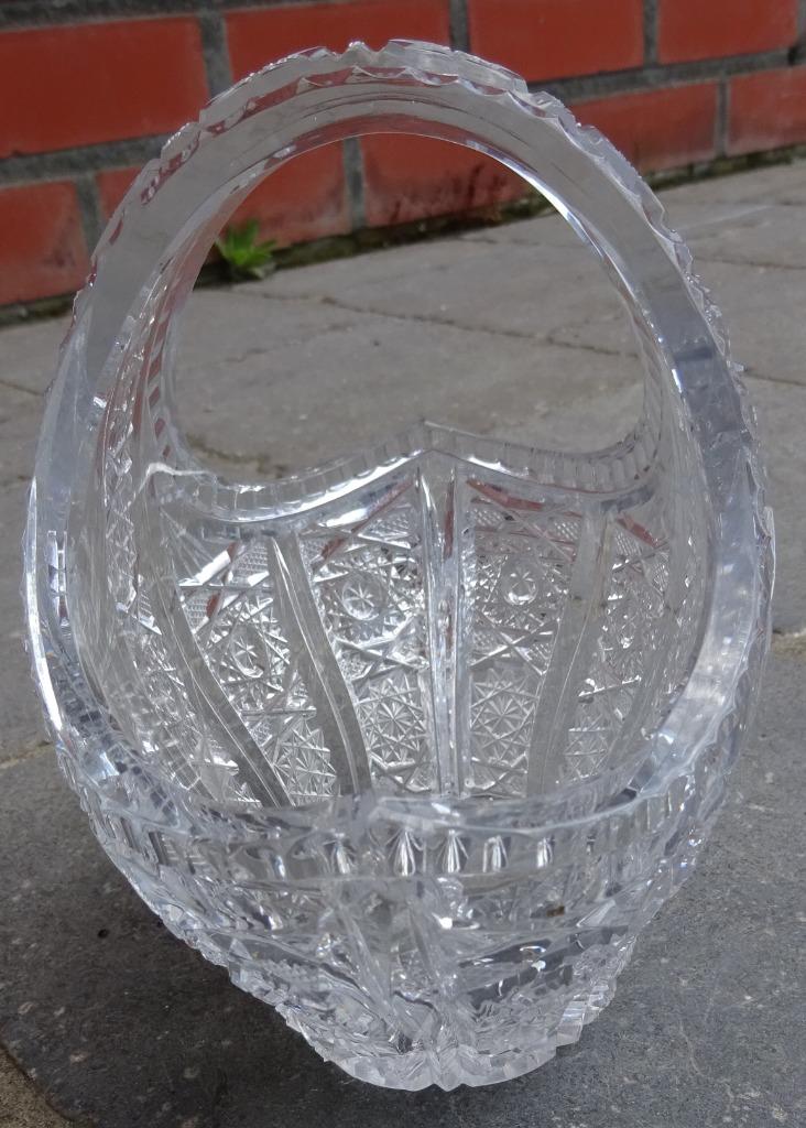 kristallen korfje br 15 x br 10 x h 14.5 cm, Antiek en Kunst, Ophalen