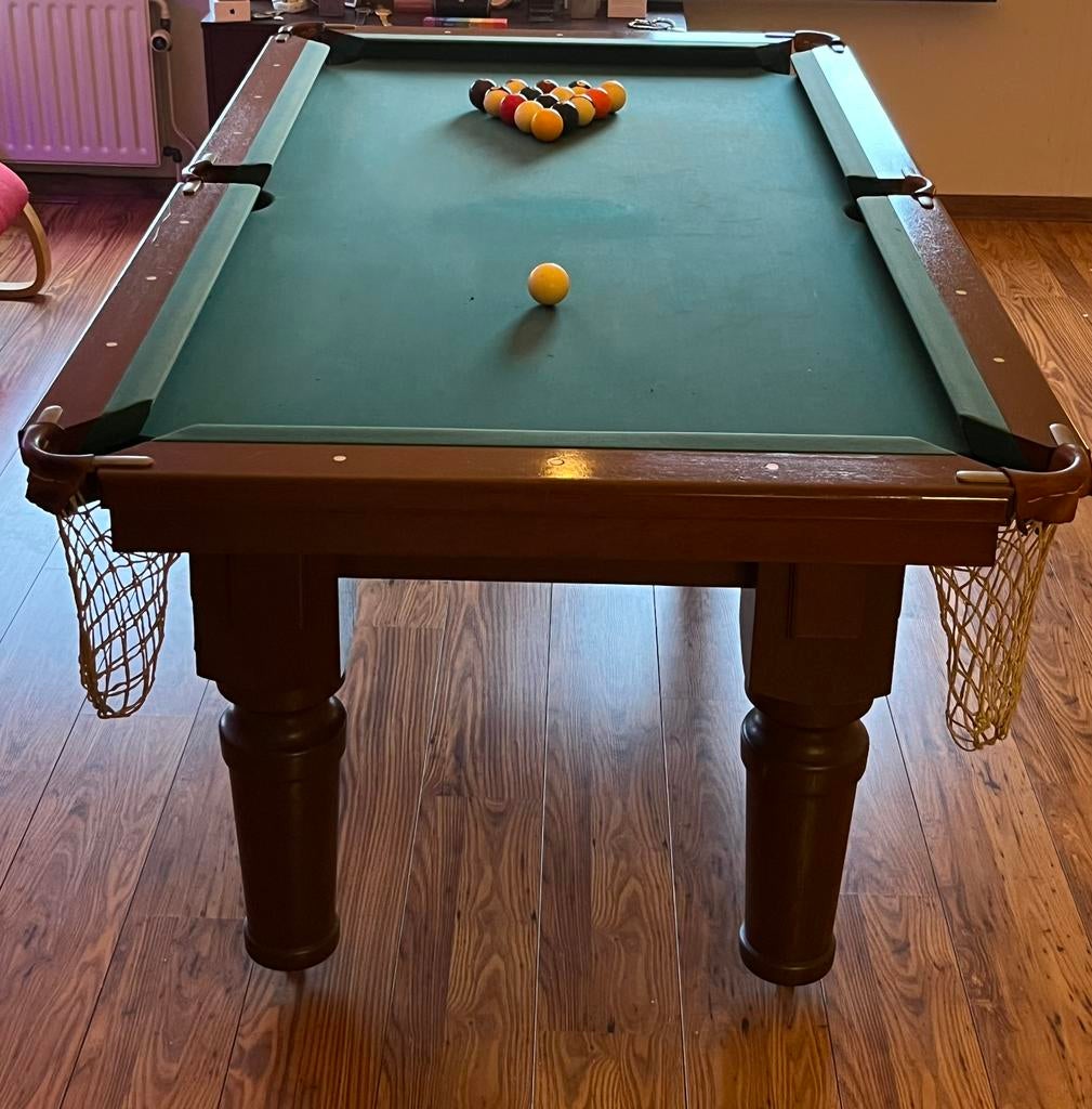 Pooltafel | Biljart | Antiek, Ophalen, Zo goed als nieuw, Pooltafel