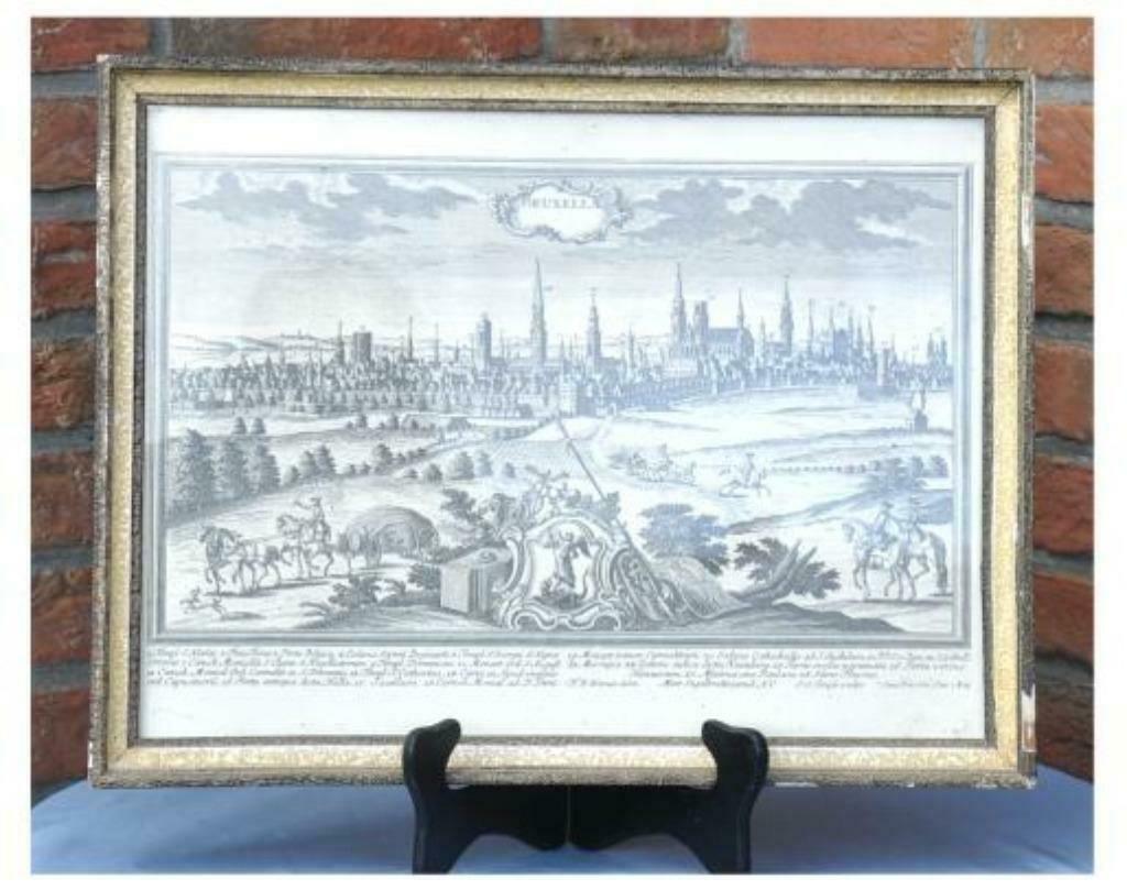 §gravure Bruxelles édifices, Ophalen of Verzenden