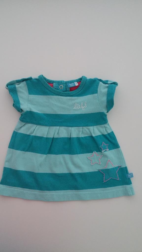 Blauw/groen kleedje van LIEF maat 56, Meisje, Jurkje of Rokje, Lief!, Ophalen of Verzenden