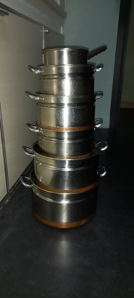 6 inox kookpotten, Ophalen, Zo goed als nieuw, Inox, Overige typen