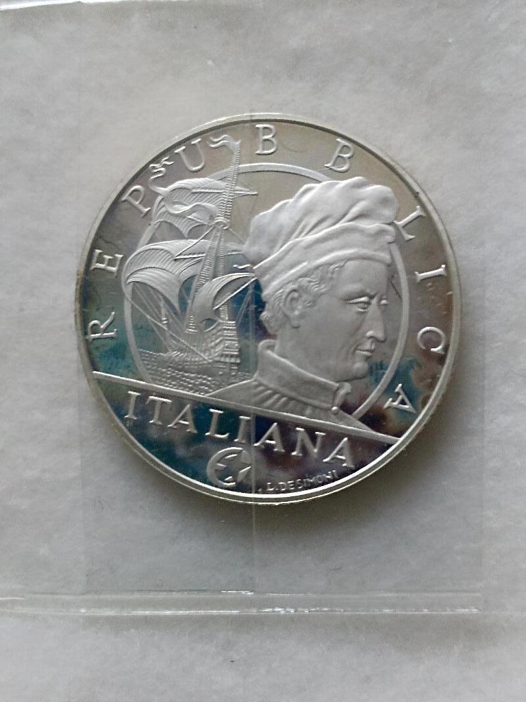 Italië 10 euro 2011 Vespucci Zilver 925 Proof, Ophalen of Verzenden, Italië, 10 euro, Zilver