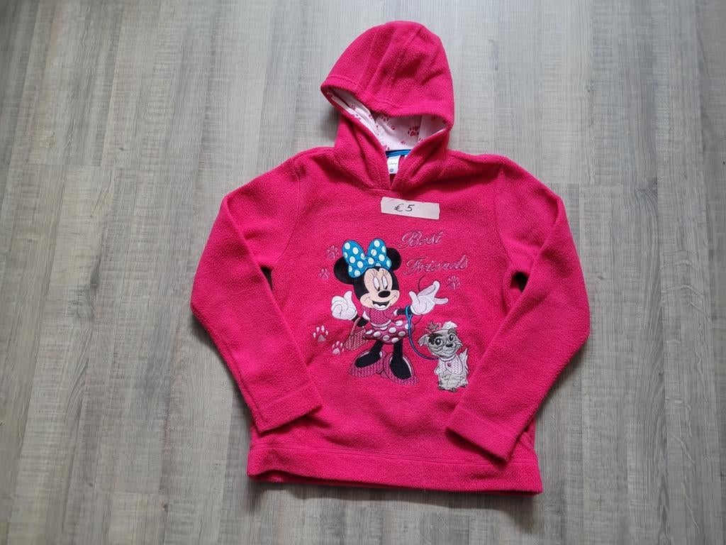 Fleece trui Minnie Mouse C&A fushia maat 134 / 140, Ophalen of Verzenden, Zo goed als nieuw