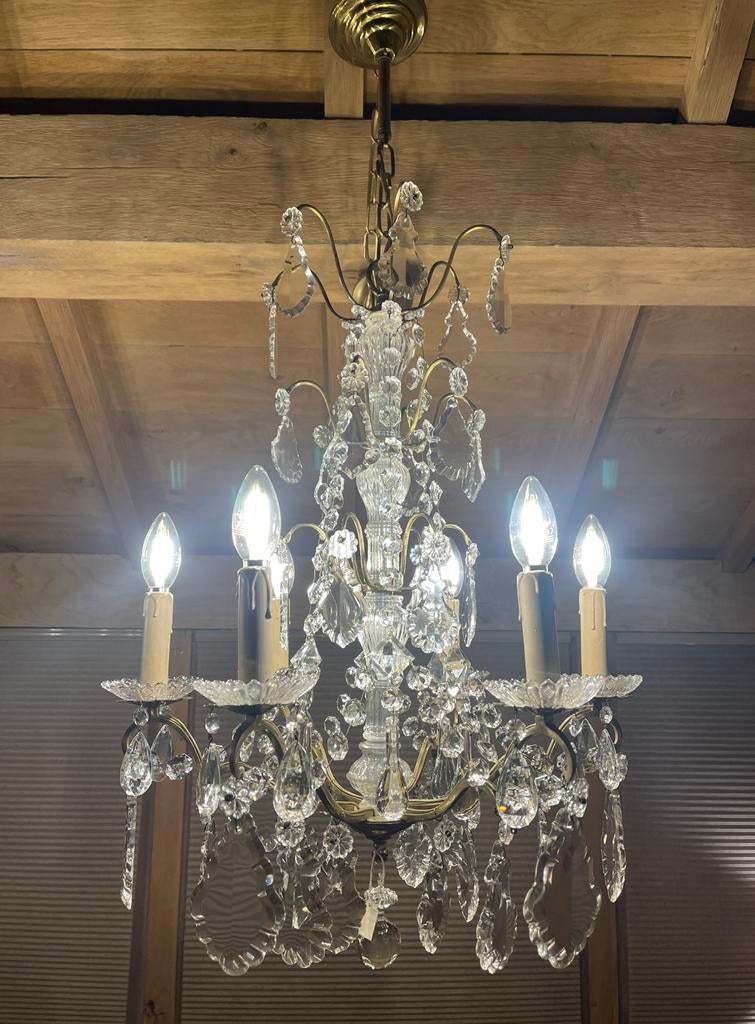 Hogere Franse Kroonluchter…gerestaureerd !, Antiek en Kunst, Antiek | Verlichting, Ophalen of Verzenden