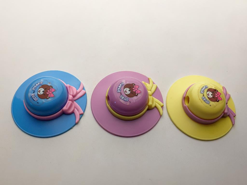 3 taille-crayons Bonnie Bear Hat, Enlèvement ou Envoi, Utilisé