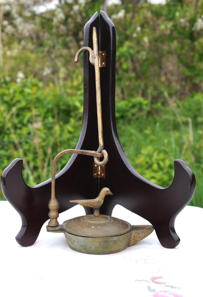 lampe a l'huile a suspendre en laiton, Enlèvement ou Envoi