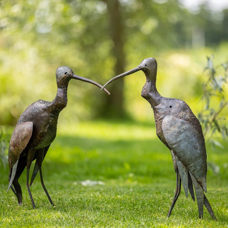 Metalen Ibis - Mooievogels, Tuin en Terras, Ophalen of Verzenden, Nieuw, Metaal, Dierenbeeld
