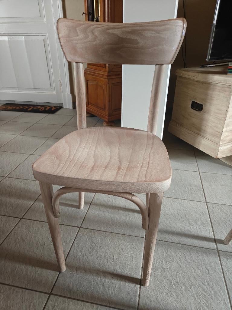 6 gezandstraalde stoelen, Autres couleurs, Enlèvement, Bois, Cinq, Six Chaises ou plus