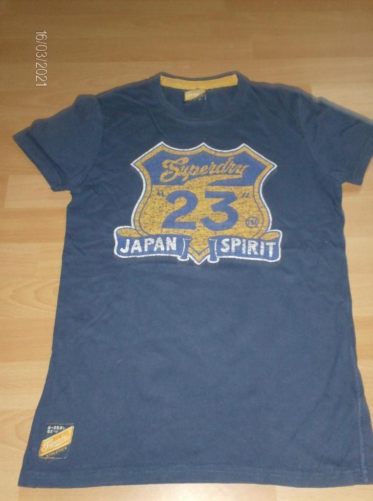 T-SHIRT BLAUW MERK SUPERDRY – MAAT S, Enlèvement ou Envoi, Porté, Bleu, Taille 46 (S) ou plus petite