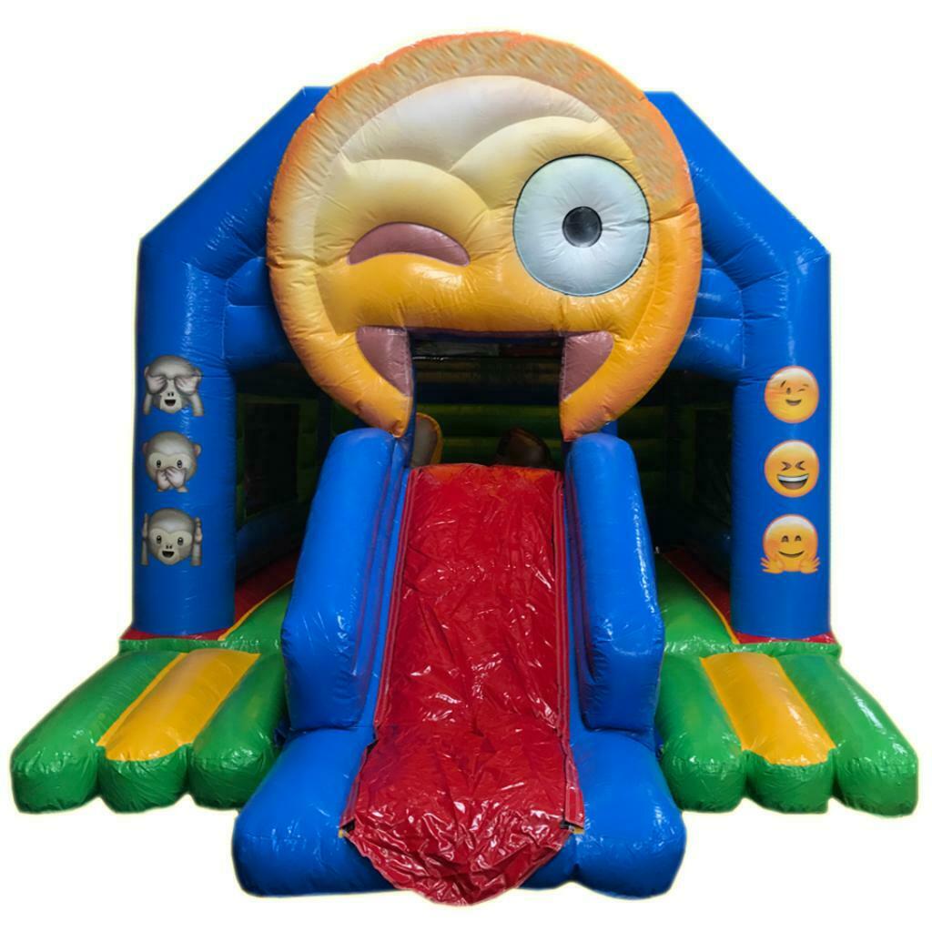 Verhuur springkasteel smiley met glijbaan, Envoi