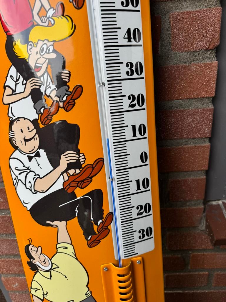 Panneau publicitaire en émail Suske et Wiske, Enlèvement ou Envoi, Bob et Bobette, Comme neuf, Image, Affiche ou Autocollant