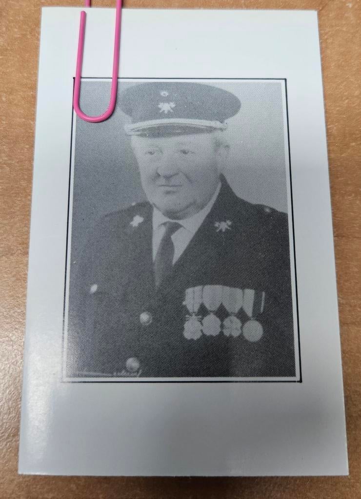 Maurice Watteny brandweer, Verzamelen, Bidprentjes en Rouwkaarten, Ophalen of Verzenden