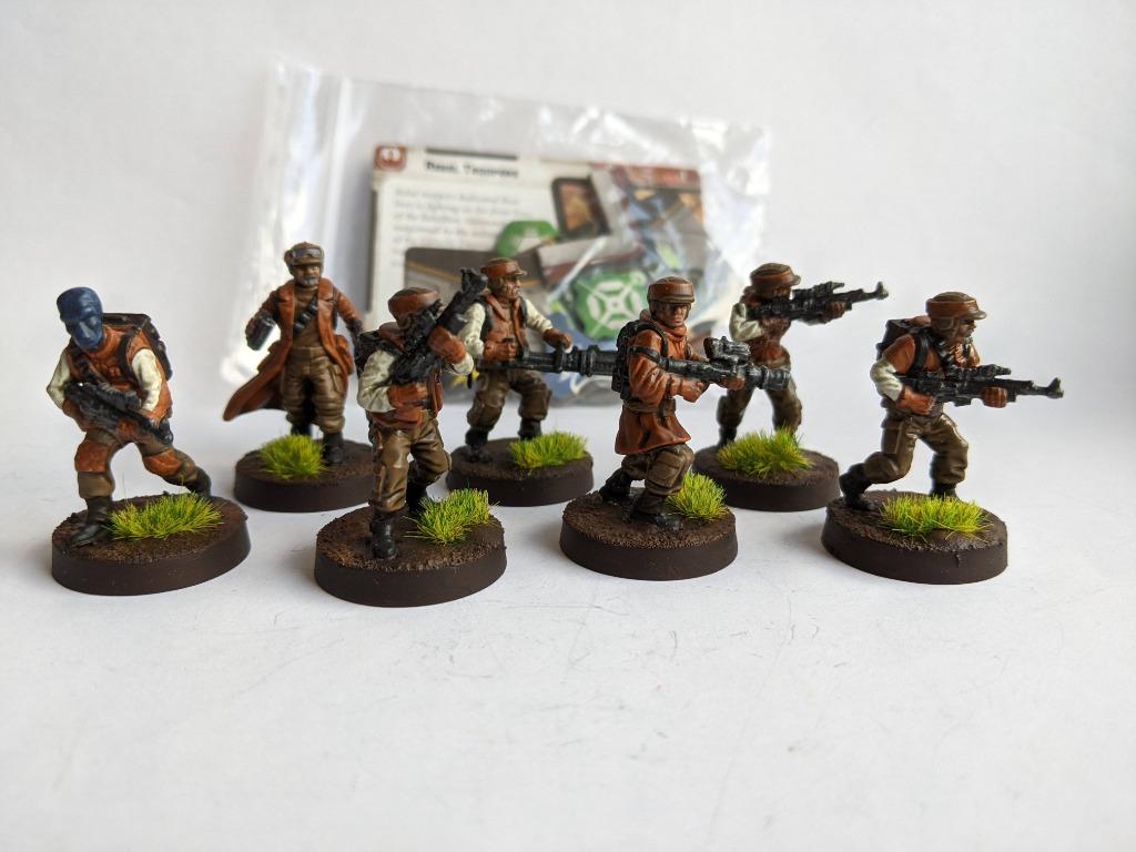 7 Star Wars Rebel Troopers Legion peints, Enlèvement ou Envoi, Utilisé, Figurine