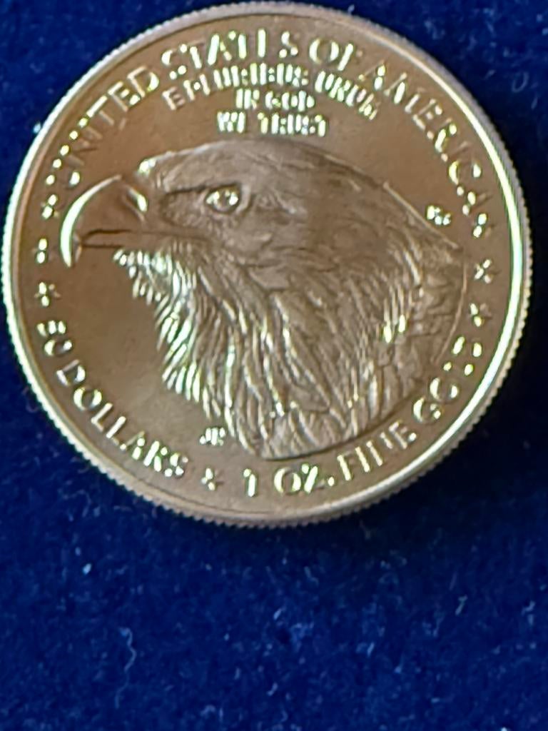 Vijftig dollar 2025, Ophalen of Verzenden, Goud