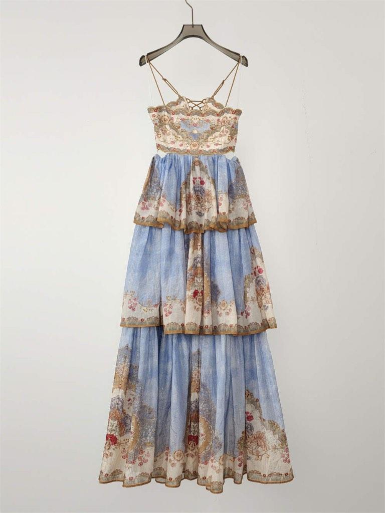 Summer dress Zimmermann, Zimmermann, Zo goed als nieuw, Maat 36 (S), Onder de knie