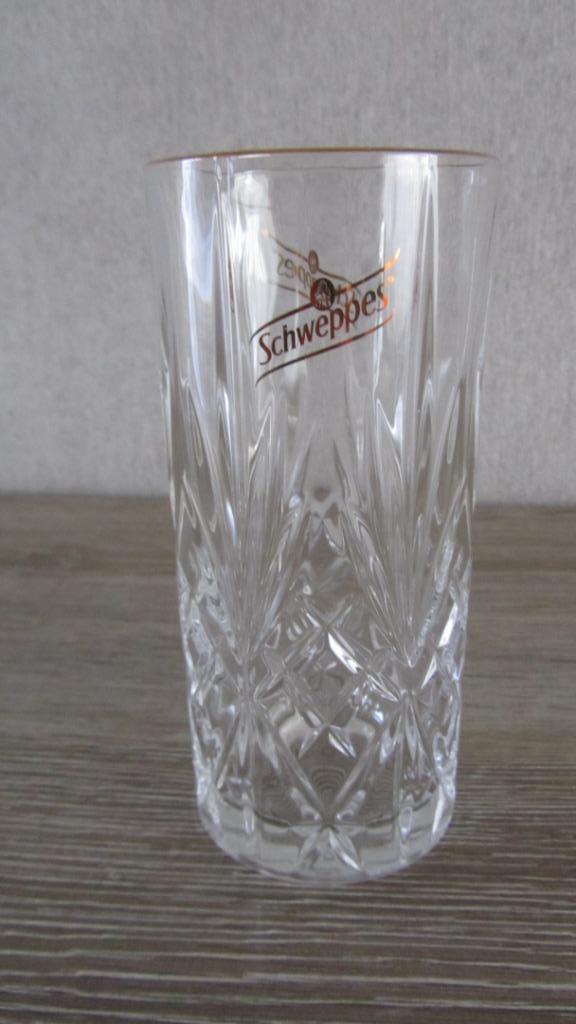 Schweppes logo glas, Verzamelen, Ophalen of Verzenden, Nieuw, Waterglas