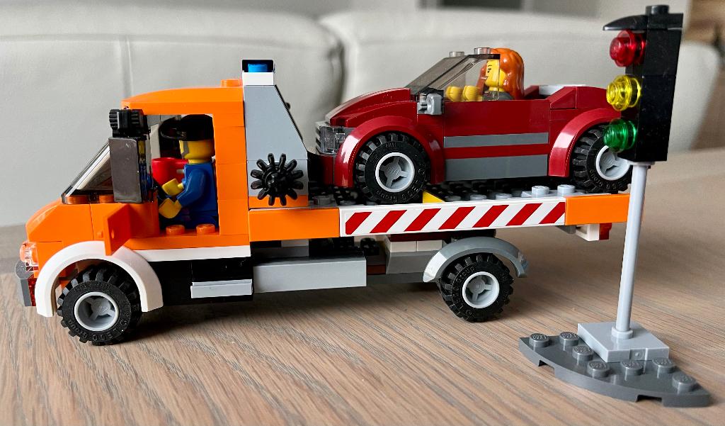 Lego 60017 Takelwagen & Cabrio Compleet, als nieuw, met doos, Lego, Ophalen of Verzenden, Zo goed als nieuw, Compleet