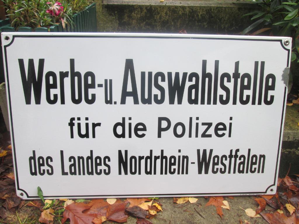 Emaille bord Duitse Politie POLIZEI aanmeldbureau TOP stuk, Verzamelen, Militaria | Algemeen, Ophalen of Verzenden