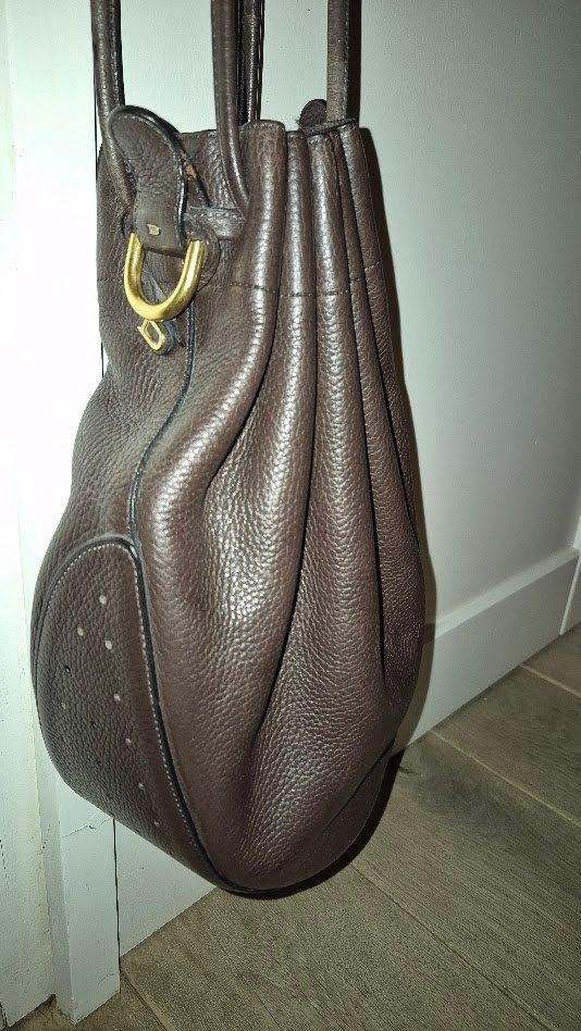 Bruine handtas Delvaux Tabarin, Ophalen of Verzenden, Gebruikt, Bruin, Handtas