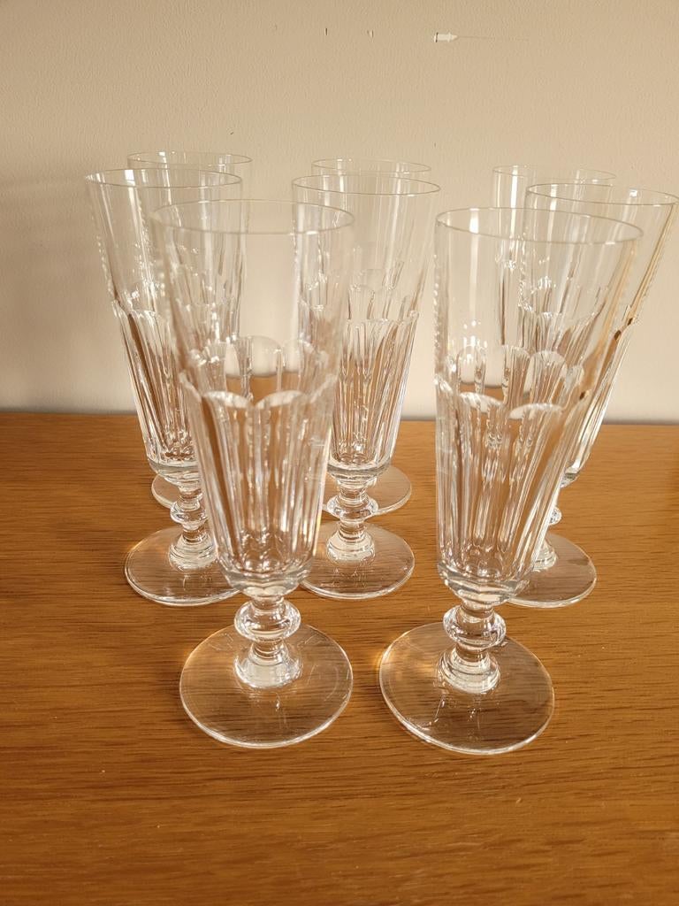 8 flûtes de champagne neuves Cristal de Saint Louis, Enlèvement, Comme neuf