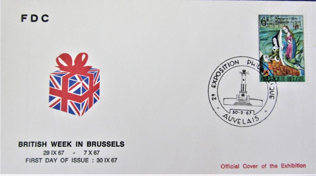 FDC BELGIË- BRITISCH WEEK IN BRUSSELS, Enlèvement ou Envoi, Affranchi, Oblitération 1er jour, Autre