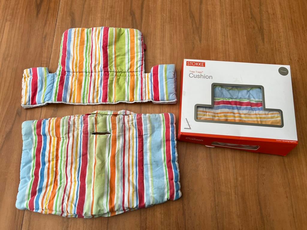 2 kussentjes Stokke triptrap, Enlèvement, Utilisé, Chaise évolutive, Coulissant