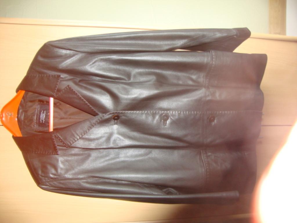 Veste en cuir pour femme, ANDERE, Veste ou Manteau, Comme neuf, Brun