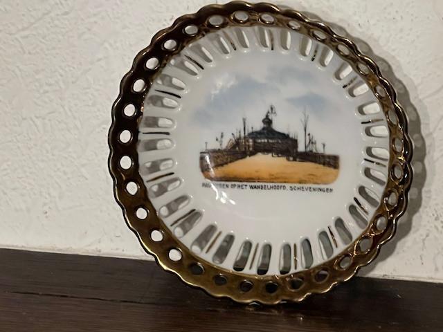 Oud souvenir bordje Scheveningen de pier, Ophalen