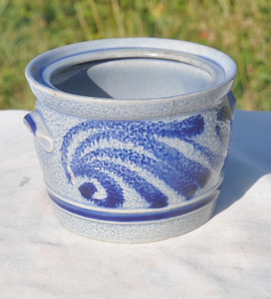 pot en gres gris bleu gauffré (6), Antiquités & Art, Enlèvement ou Envoi
