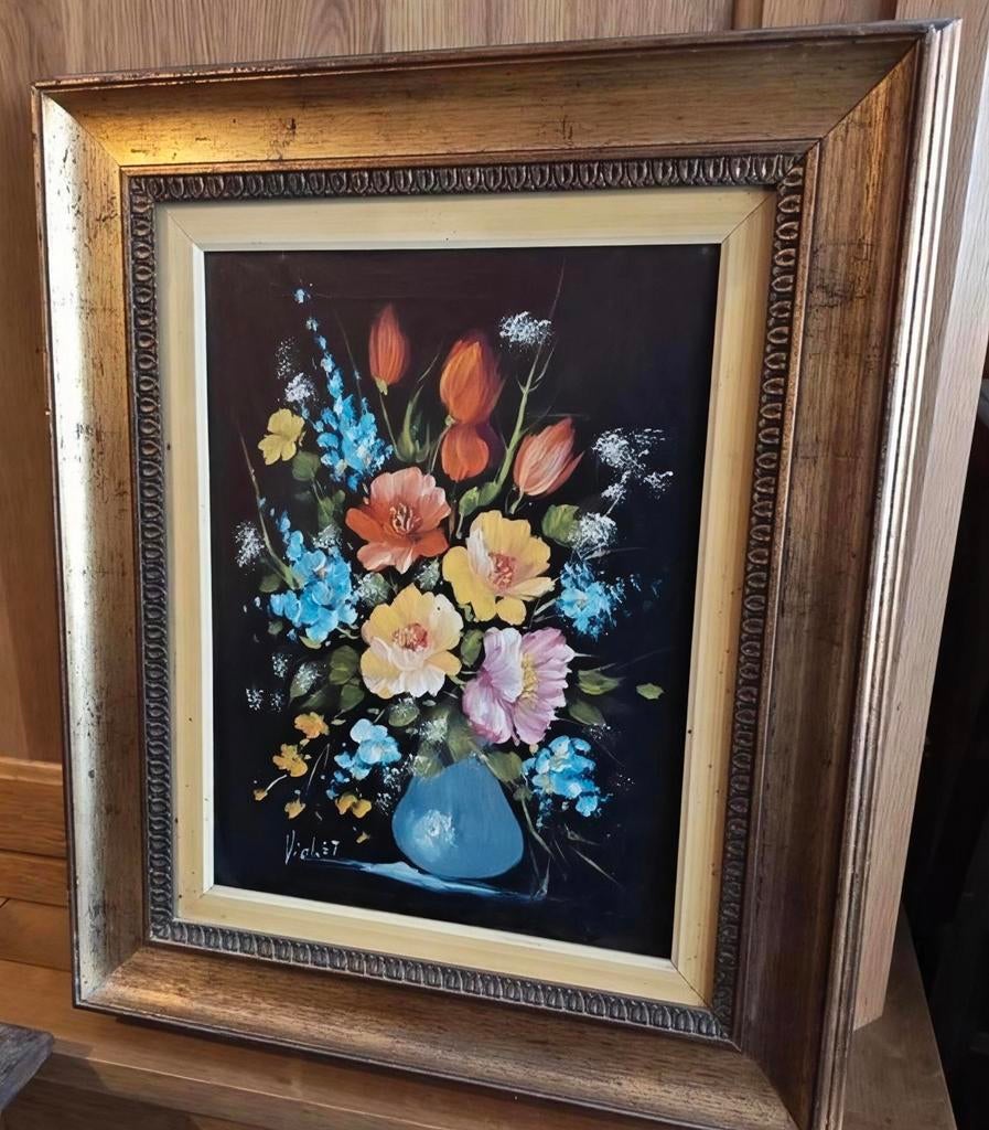 Peinture à l'huile signée, Enlèvement