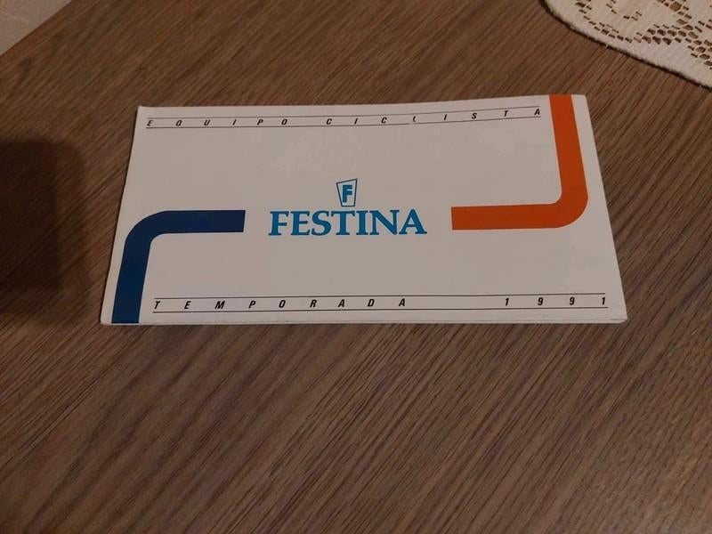 Poster / Festina 1991 / wielrennen, Verzamelen, Verzenden, Gebruikt, Poster, Plaatje of Sticker