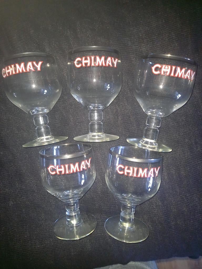 5 verres à chimay, Enlèvement ou Envoi, Comme neuf
