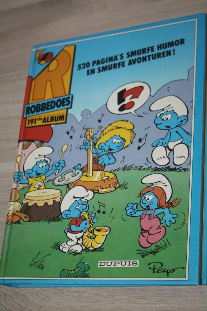 Smurfen cover , boek ,robbedoes nr 191 , 1987-1988, Eén stripboek, Ophalen of Verzenden, Gelezen