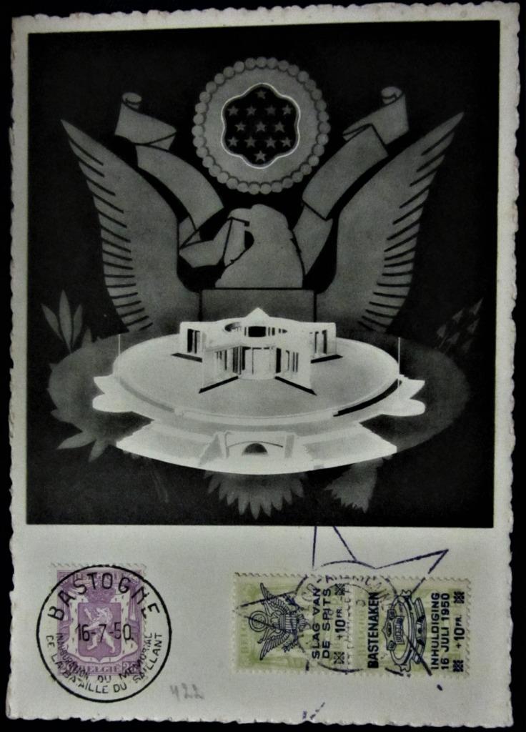 KAART- AMERIKAANS MARDARSON MONUMENT, BASTOGNE, Enlèvement ou Envoi, Affranchi, Autres thèmes