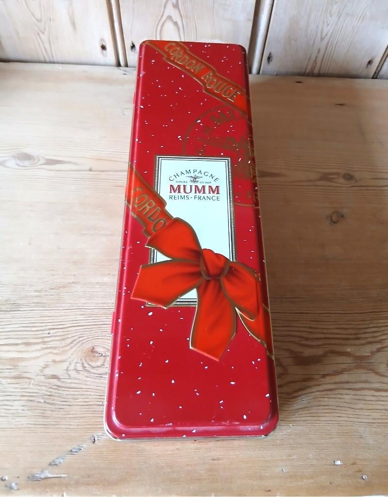 Boîte en métal du champagne Mumm cordon rouge - vintage, Verzamelen, Ophalen of Verzenden, Gebruikt