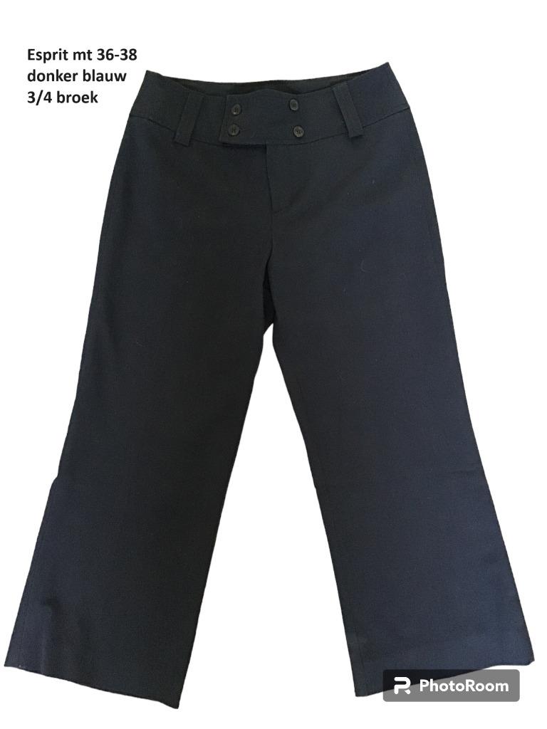 3/4 broek Esprit mt 36-38, Blauw, Ophalen of Verzenden, Driekwart, Maat 36 (S)