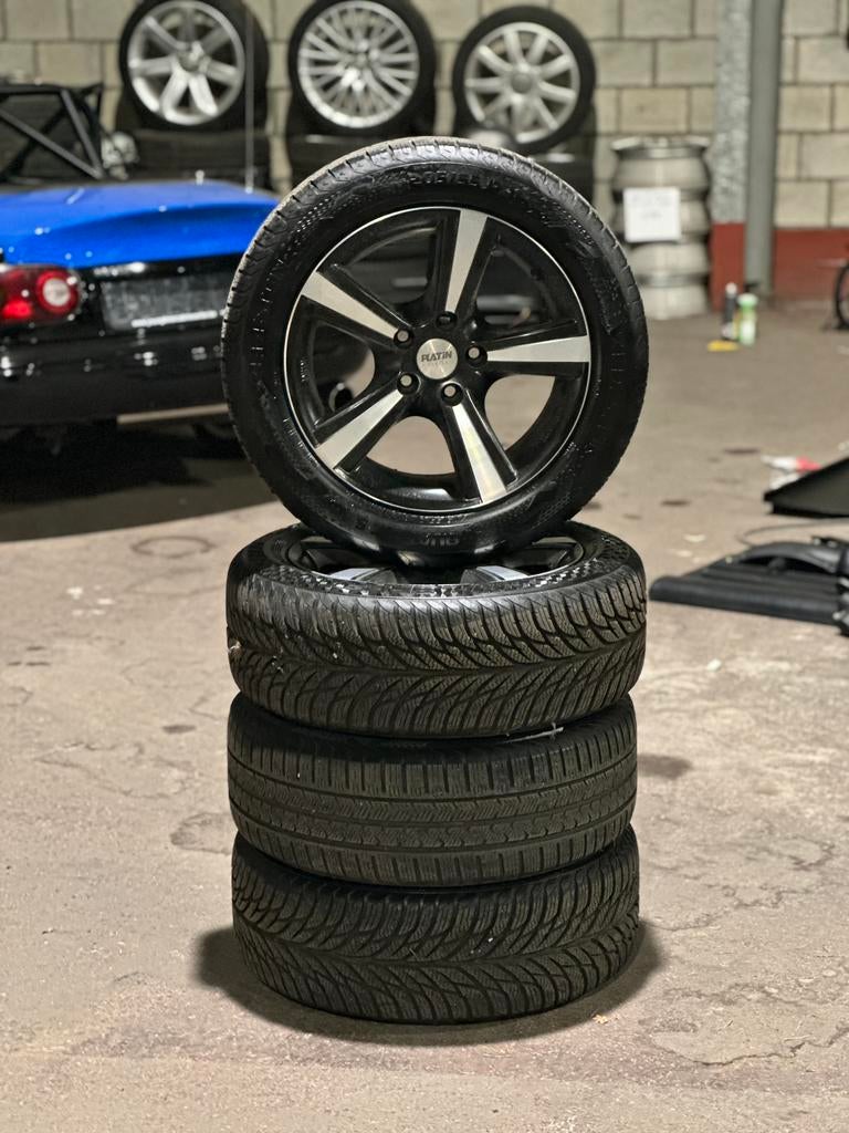 Set lichtmetalen velgen 16 inch 5X112 met 4 seizoenbanden, Auto-onderdelen, Ophalen, Gebruikt, 16 inch, Banden en Velgen