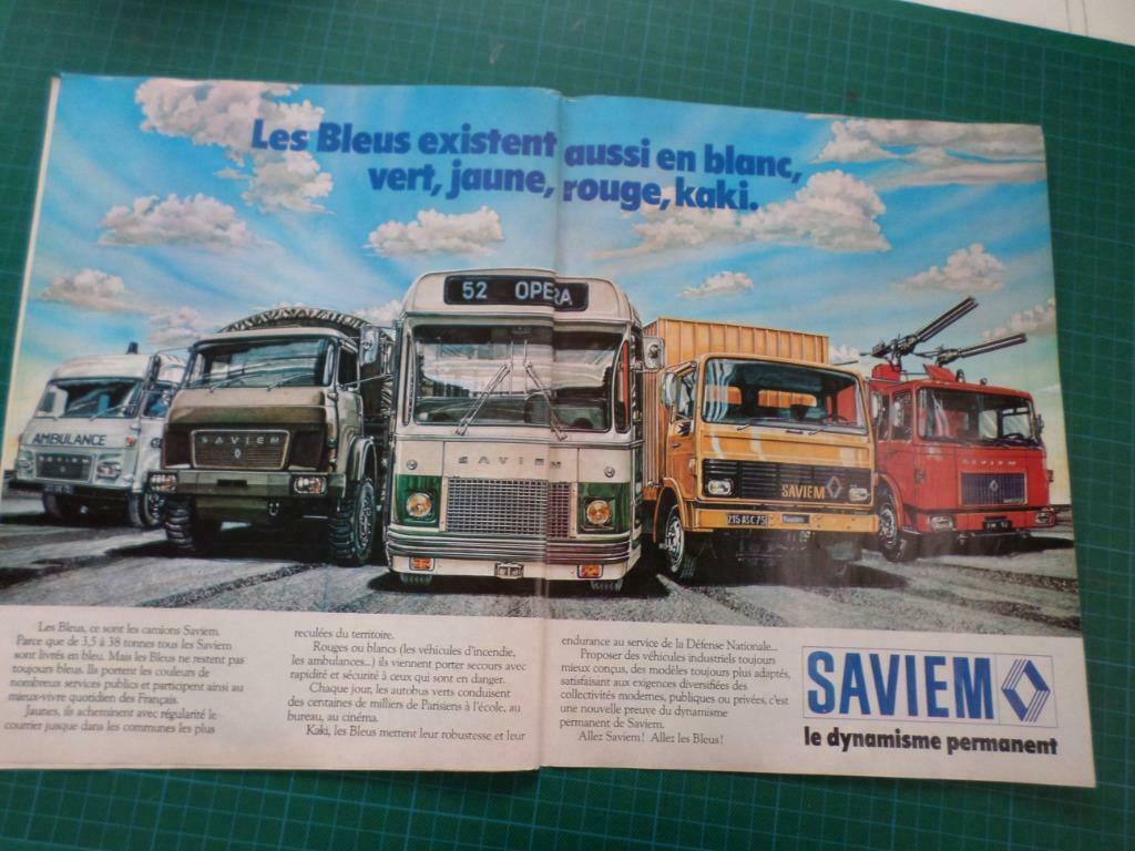 Publicité papier camions - Saviem - 1977, Enlèvement ou Envoi, Utilisé, Autres types