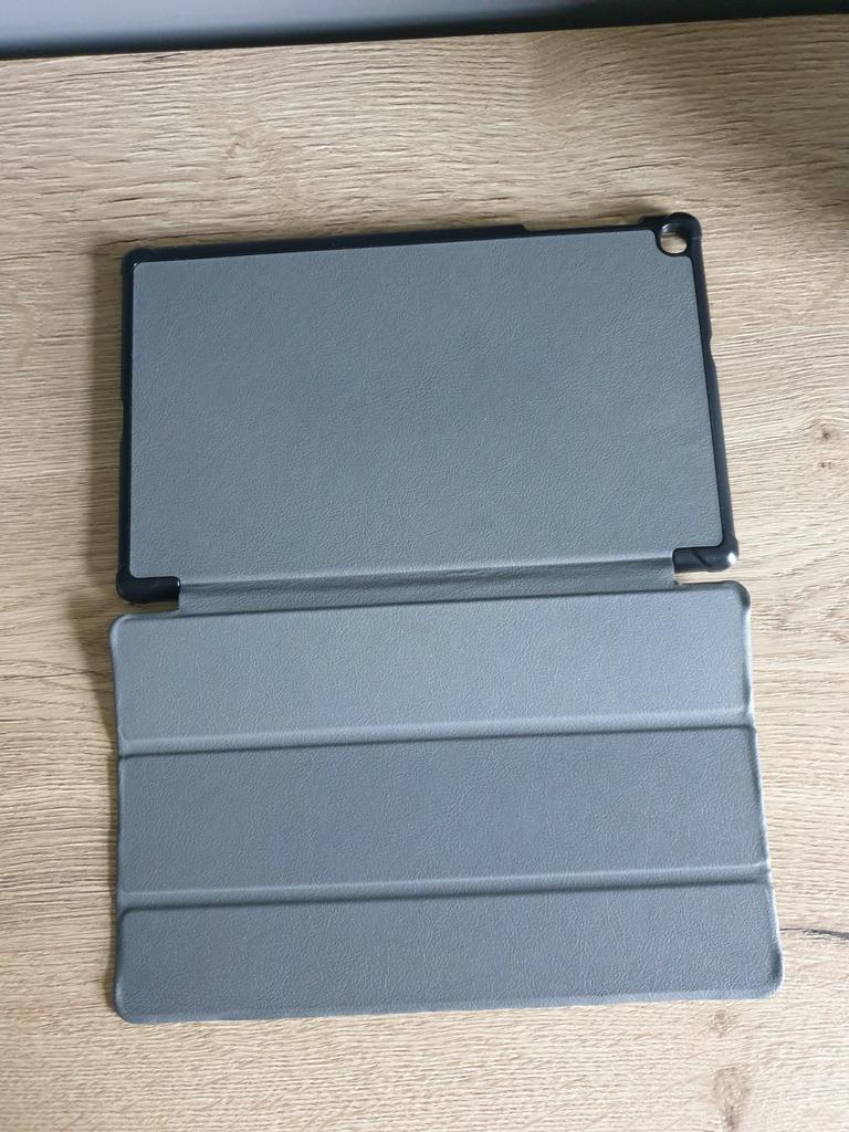 Hoes tablet Samsung Galaxy Tab A 10.1 2019 grijs hoesje, Ophalen of Verzenden, Zo goed als nieuw, Bescherming voor- en achterkant