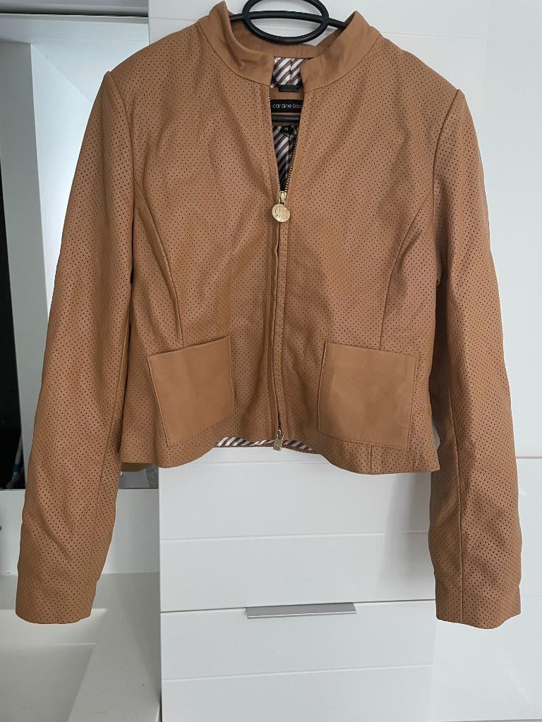 Nieuwe leren jas Caroline Biss, Kleding | Dames, Beige, Nieuw, Ophalen of Verzenden, Maat 36 (S)